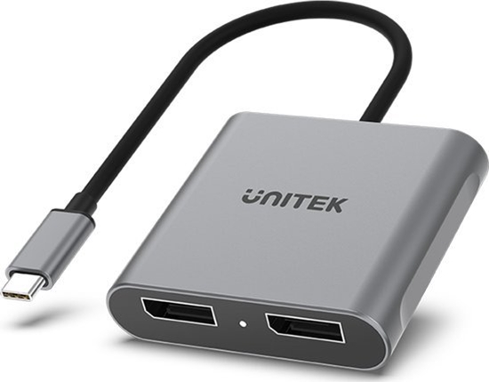 Изображение Adapter USB Unitek V1404A USB-C - HDMI x2 Srebrny  (V1404A)