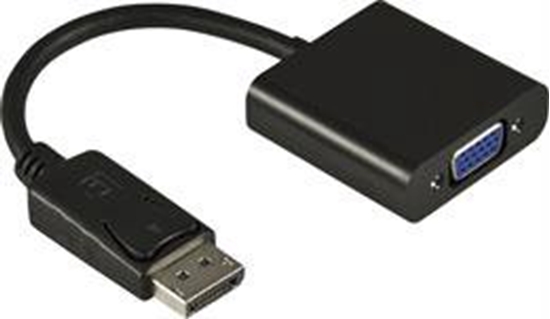 Picture of Adapteris DELTACO DisplayPort till VGA-adapter,Full HD i 60Hz, svart,0,2m,20-pin ha-15-pin