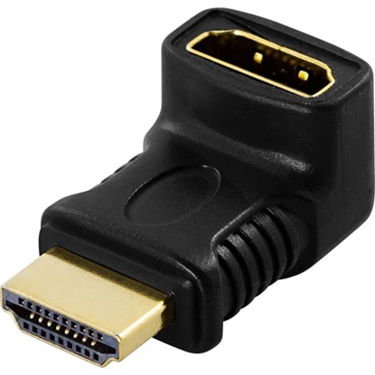 Attēls no Adapteris DELTACO HDMI-M - HDMI-F, kampinis / HDMI-14B