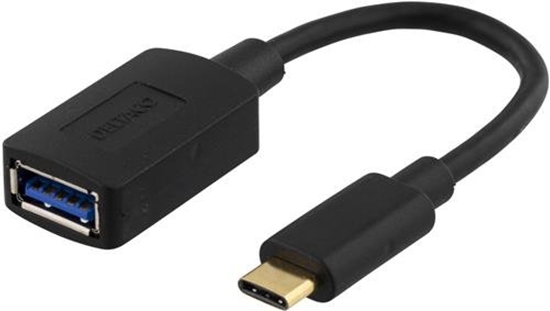 Изображение Adapteris DELTACO USB 3.1 "C-A", juodas  / USBC-1204