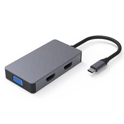 Picture of Adapter USB Extra Digital Adapteris USB Type-C - 2x HDMI, 1x VGA, 1x USB Type-A, 1x USB Type-C PD60W