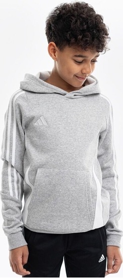 Изображение Adidas Bluza dla dzieci adidas Tiro 24 Hooded Sweat szara IR7505 140cm