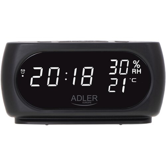 Picture of Adler | Clock with Thermometer | AD 1186 | Black