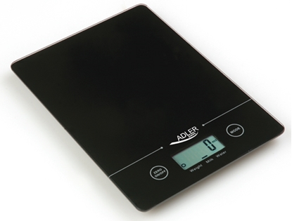 Изображение Adler | Kitchen scales | Adler AD 3138 | Maximum weight (capacity) 5 kg | Graduation 1 g | Display type LCD | Black