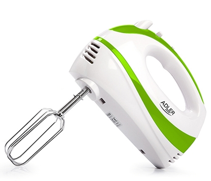 Picture of Adler | Mixer | AD 4205 g | Hand Mixer | 300 W | Number of speeds 5 | Turbo mode | White/Green