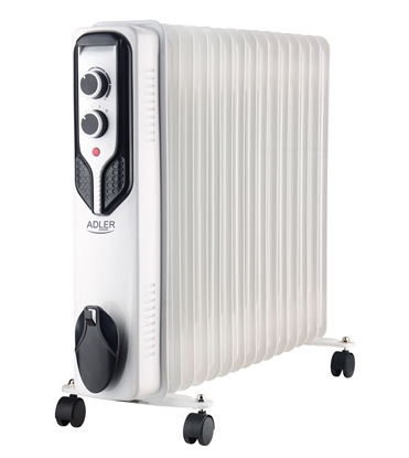 Изображение Adler | Oil-Filled Radiator | AD 7819 | Oil Filled Radiator | 2500 W | Number of power levels 3 | White