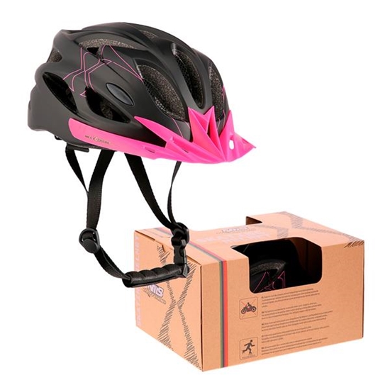 Изображение Aizsargķivere MTW291 BLACK-PINK SIZE L (55-61CM) HELMET NILS EXTREME