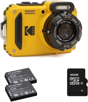 Picture of Aparat cyfrowy Kodak WPZ2 Yellow + 2x16GB SD Card + 2nd Battery