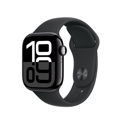 Attēls no Apple Watch | Series 10 (GPS) | Smart watch | 100% recycled aluminium | 42 mm | Black | Apple Pay | Water-resistant | Dust-resistant