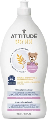 Attēls no Attitude Attitude, Sensitive Skin Baby, Naturalny płyn do mycia butelek i naczyń dla niemowląt, 700 ml