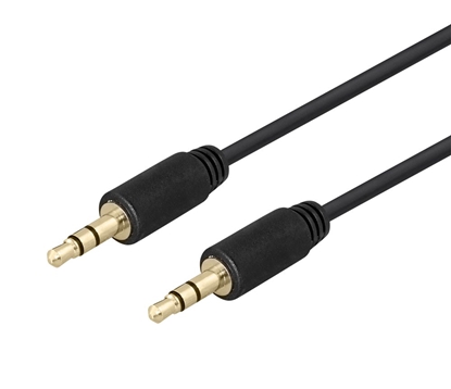 Attēls no Audio kabelis DELTACO 00180009 3.5MM,PAAUKSUOTOS JUNGTYS 3M,JUODAS