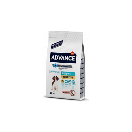 Изображение Barība suņiem Advance puppy Sensitive lasis, rīsi 3kg