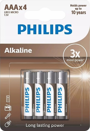 Picture of Bateria Vega BATERIA PHILIPS AAA LR03 BLISTER 4SZT BATERIE ENTRY ALKALINE Phil-LR03A4B/10>