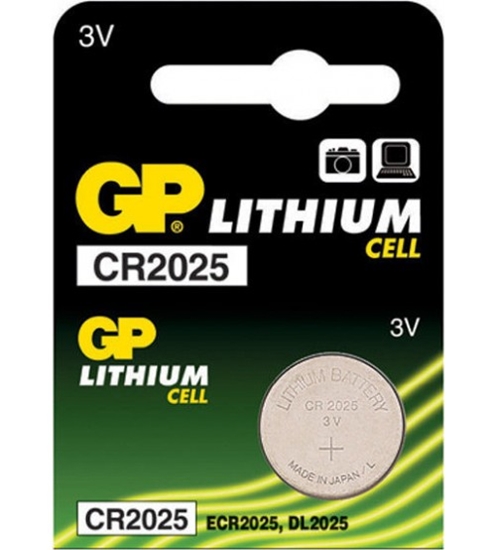 Изображение Baterijas GP CR2025 Lithium 3V Kods CR2025-G5