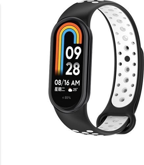 Изображение Beline Beline Pasek Mi Band 8 Design Czarno-Biały /Black-White