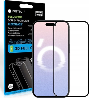 Изображение Bestsuit Szkło hybrydowe Bestsuit Flexible 5D Full Glue do iPhone 16 czarny