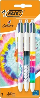 Picture of Bic Długopis 4 Colours Message Tie Dye 3szt BIC