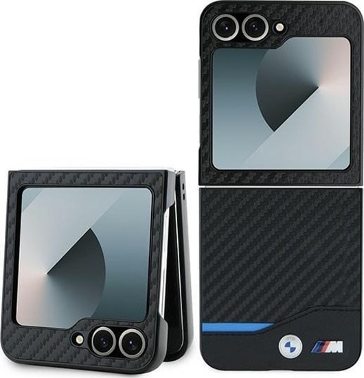 Изображение BMW BMW BMHCZF622NBCK Z Flip6 F741 czarny/black hardcase Carbon Blue Line