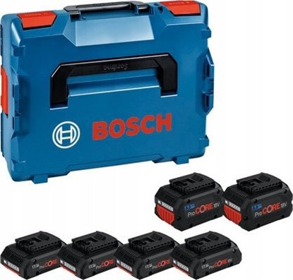 Изображение Bosch Bosch 4x battery ProCORE 18V 4.0Ah + 2x battery ProCORE 18V 8.0Ah Professional (blue/black, L-BOXX, AMPShare Alliance)