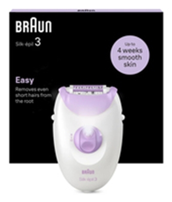 Attēls no BRAUN Epilator  SE3-000 Silk epil 3  Number of power levels 2  White/Purple