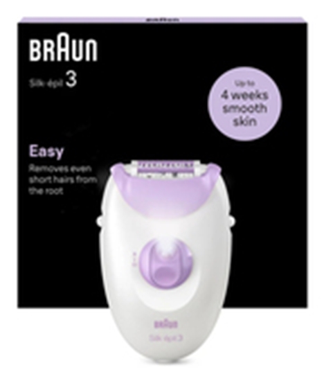 Picture of BRAUN Epilator  SE3-000 Silk epil 3  Number of power levels 2  White/Purple