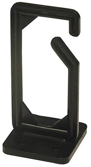 Изображение Cable Hanger, screw mounting, 13x43x89mm, plastic, black