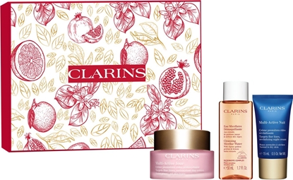 Attēls no Clarins CLARINS SET (MULTI ACTIVE DAY CREAM 50ML + MULTI ACTIVE NIGHT CREAM 15ML + CLEANSING MICELLAR WATER 50ML)