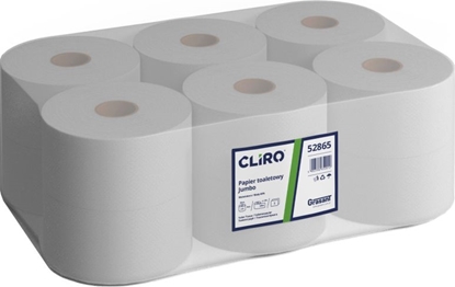 Attēls no Cliro Cliro - Papier toaletowy, 2-warstwy, makulatura, 135 m, 12 rolek - 65% bieli