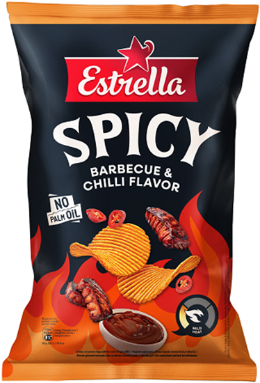 Picture of Čipsi Estrella Spicy BBQ taste 115g