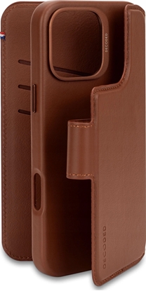 Изображение Decoded Decoded Leather Detachable Wallet - skórzana obudowa ochronna do iPhone 16 Pro Max kompatybilna z MagSafe (tan)