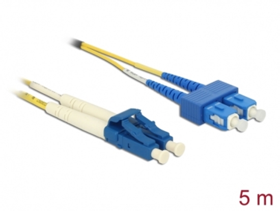 Picture of Delock Cable Optical Fibre LC Duplex to SC Duplex Singlemode OS2 5 m