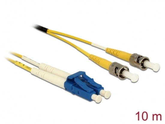 Picture of Delock Cable Optical Fibre LC Duplex to ST Duplex Singlemode OS2 10 m