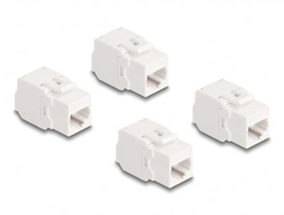 Attēls no Delock Keystone Module RJ45 jack Cat.6A UTP 4 pieces