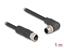 Изображение Delock M12 Cable L-coded 4 pin male right angled to female straight PUR suitable for drag chains 1 m black