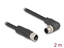 Изображение Delock M12 Cable L-coded 4 pin male right angled to female straight PUR suitable for drag chains 2 m black