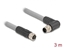 Attēls no Delock M12 Cable L-coded 5 pin male right angled to female straight PUR suitable for drag chains 3 m grey