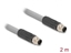 Picture of Delock M12 Cable L-coded 5 pin male to male PUR suitable for drag chains 2 m grey