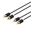 Attēls no DELTACO audio cable, 2xRCA, gold-plated connectors, 5m, blackAudio cable for connecting left / rig