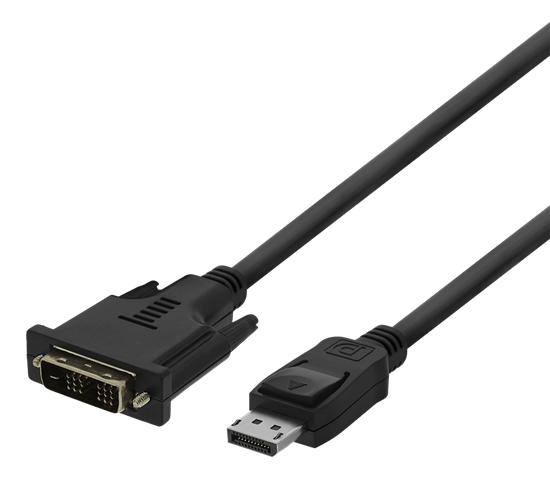 Изображение DELTACO DisplayPort – DVI-D vieno jungties kabelis, 1080p 60Hz, 3m, juodasPuikus laidas jums, turi