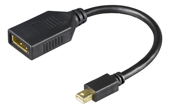 Picture of DELTACO DisplayPort - miniDisplayPort adapteris, 4K UHD 60Hz, 0.2m, juodasNaudodami šį „DisplayPor