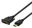 Attēls no DELTACO DisplayPort for DVI-D Single Link Display Cable, for Lenovo, Full HD in 60Hz, 2m, black, 20-