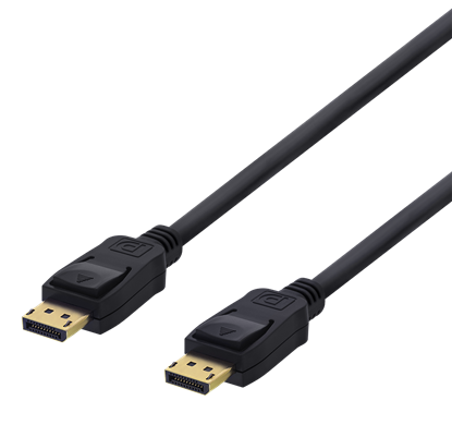 Attēls no DELTACO DisplayPort kabelis, 4K UHD, 21,6 Gb/s, 3 m, juodas„DisplayPort“ kabelis su 4K UHD monitor