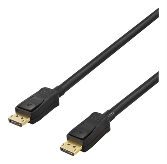 Picture of DELTACO DisplayPort monitor cable, 20 pin ha - ha, 20m, gold plated connectors, black• Ready 3840x21