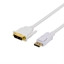 Attēls no DELTACO DisplayPort to DVI-D Single Link Monitor Cable, Full HD in 60Hz, 1m, white, 20-pin ha - 18 +