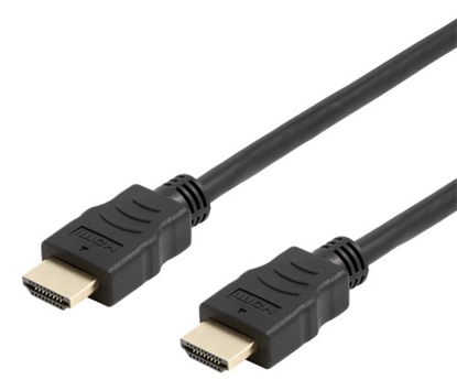 Attēls no DELTACO flex HDMI kabelis, 4K UltraHD 60Hz, 3m, juodas / HDMI-1030D-FLEX