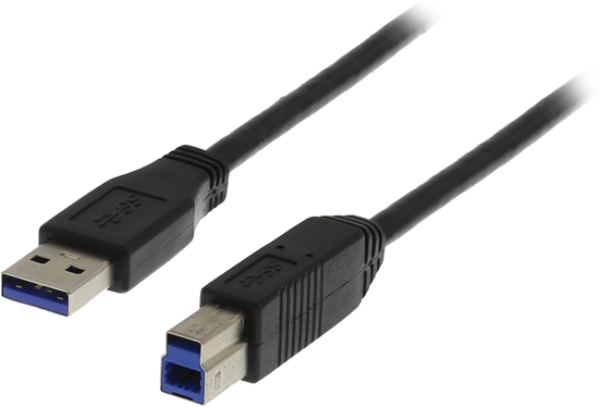 Picture of DELTACO USB 3.0 laidas, A tipo ha - B tipo ha, 2m, juodas Gali valdyti maksimalų 4,8 Gbit / s perdav