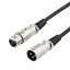 Attēls no DELTACO XLR audio kabelis, 3-pin male - 3-pin female, 26 AWG, 1m, juodas• Jungtys:   3-pin XLR mal