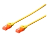 Picture of Digitus Patch cord | CAT 6 U-UTP | AWG 26/7 | Cable length: 2 m | Yellow