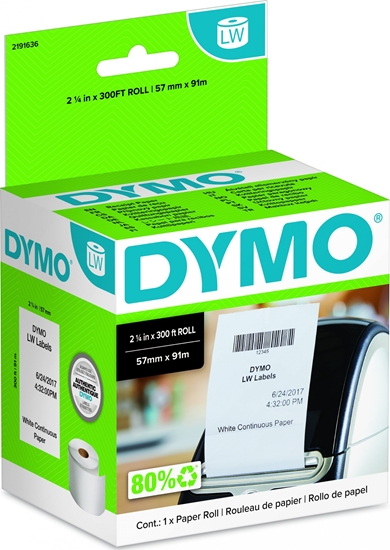 Picture of Dymo DYMO LW-Bonrollen weiß 57x 91mm