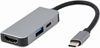 Picture of Dokstacija Gembird USB Type-C 3-in-1 Silver